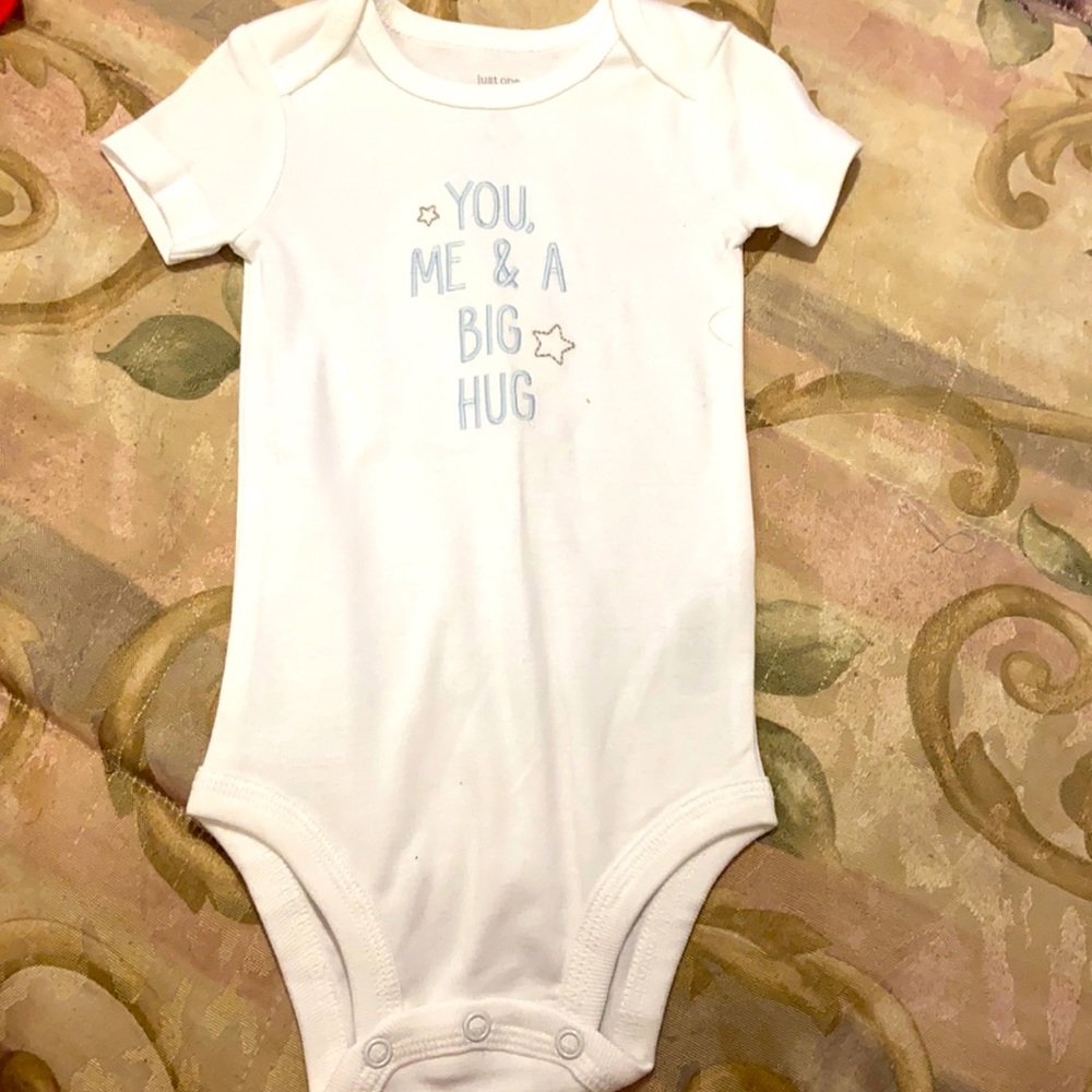 You me & a big hug onesie 6 months brand new